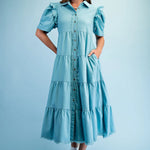 lagoon dress with ruffle sleeve