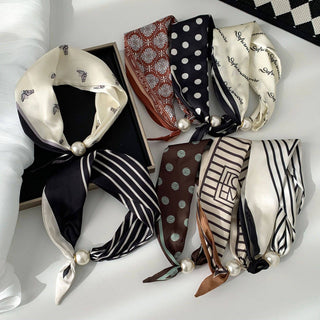 Pearl Magnetic Clasp Scarf: NO-2