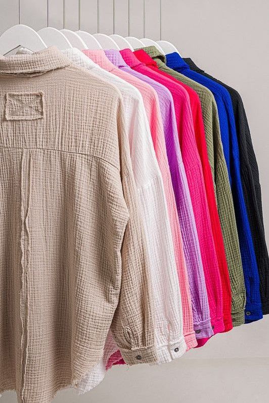 ZEE GAUZE TOP/JACKET~4 COLORS