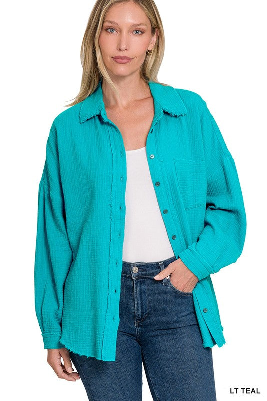 ZEE GAUZE TOP/JACKET~4 COLORS