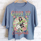 GIDDY UP LONG CROP TOP: Dusty mint