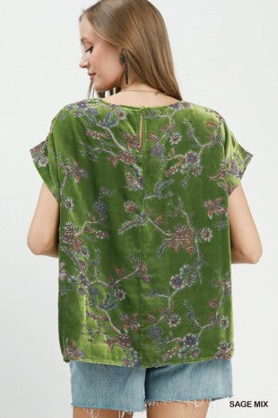 UMGEE GLENNA VELVET TOP 5523