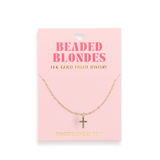 BEADED BLONDE TEXAS & CROSS JEWELRY