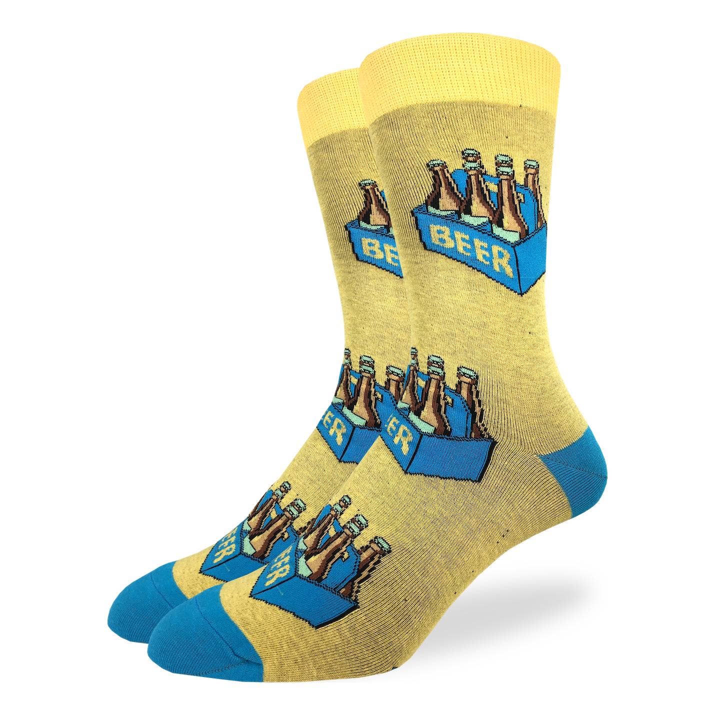 Men's Six Pack of Beer Socks: Shoe Size 7-12