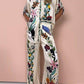 Vintage Print Trouser in Apricot