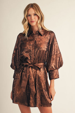 ALEXA METALLIC DRESS 16097