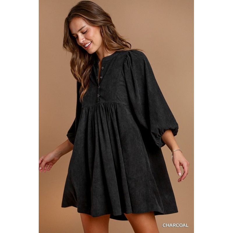 UMGEE DRESS in CHARCOAL