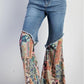 EL PRINT BOTTOM DENIM JEANS