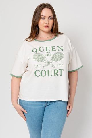 SALE * QUEEN OF THE COURT TEE 7058