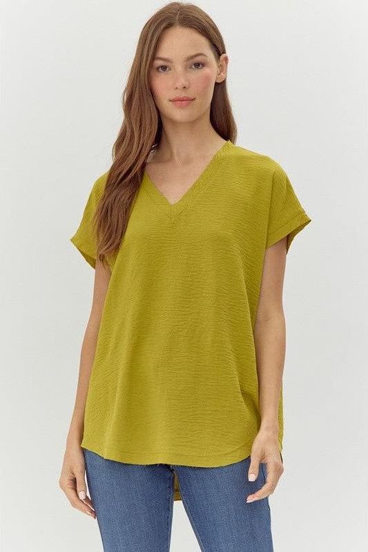 POLY TOP in AVOCADO 10482