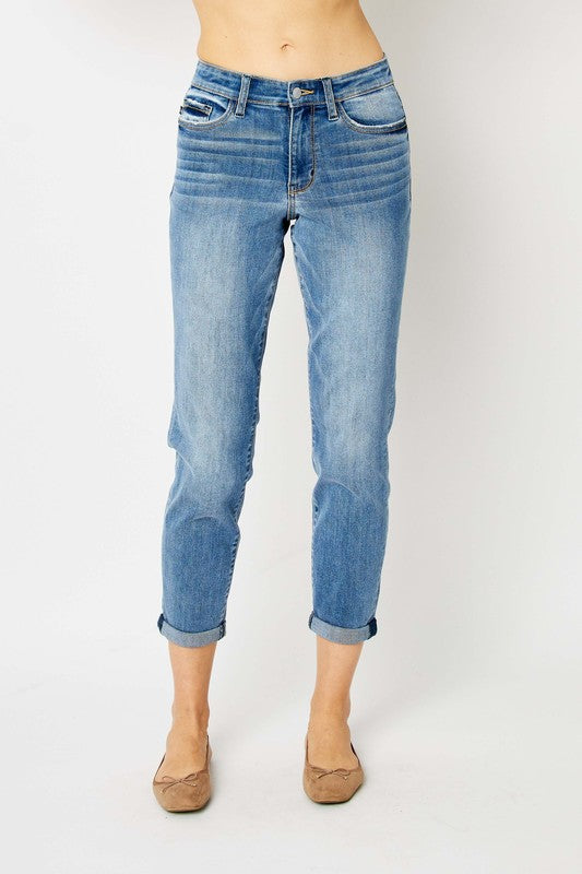Judy Blue 82441 Midrise Cuffed Jeans
