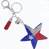 Rhinestone Texas Keychains