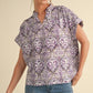 LAVENDER PRINT TOP 14281