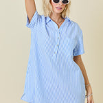 BLue striped dress
