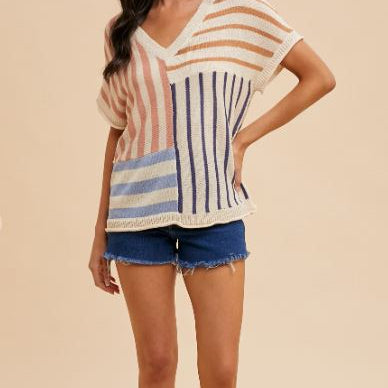 BLOCK STRIPE SWEATER 2690