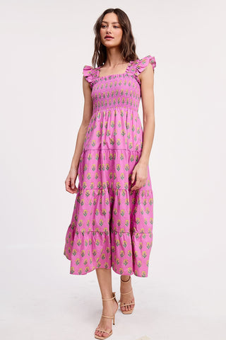 UTAHNA SMOCKED DRESS