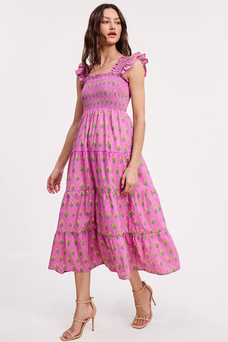 UTAHNA SMOCKED DRESS