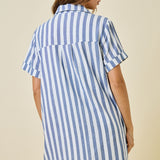 BLARE BLUE STRIPED DRESS