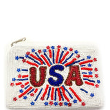 USA Seed Bead Coin Purse