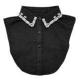 Rhinestone Collar Detachable Shirt Insert