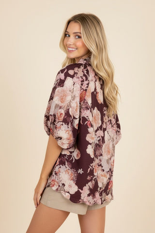 AVERY FLORAL TOP 20159 NAVY