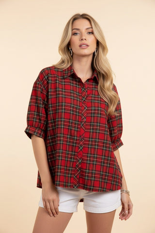 BETH PLAID TOP 20272