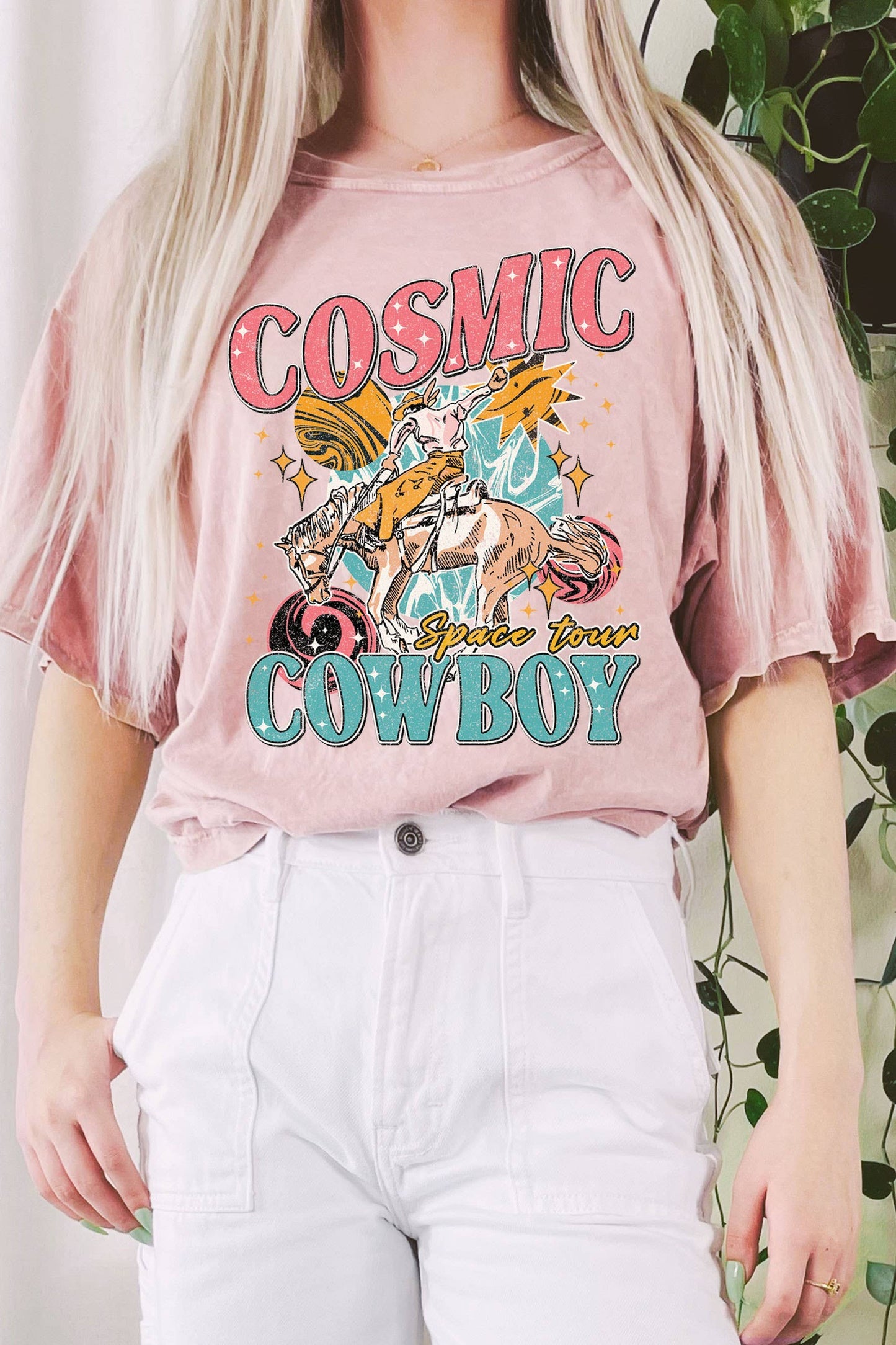 COSMIC COWBOY LONG CROP TOP : COCOA