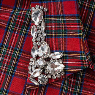 Diamond Studded Detachable Shirt Collar: LEOPARD / One_size