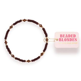Eleanor Bracelet with Gold Accent Beads - Standard 6.75 inch