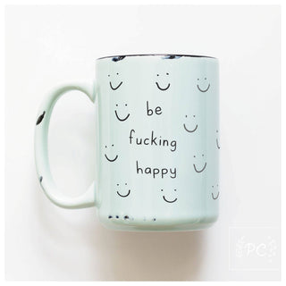 Be Fucking Happy | Ceramic Mug: Yellow