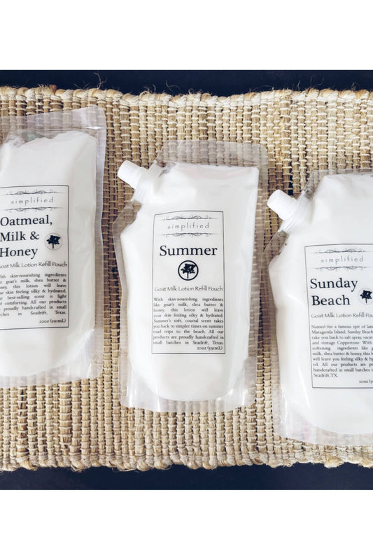 20oz Goat Milk Lotion Refill Bag: Sunday Beach