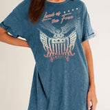 LANDON SHIRT DRESS in RED 8427