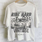 RIDE HARD LONG CROP TOP: STONE
