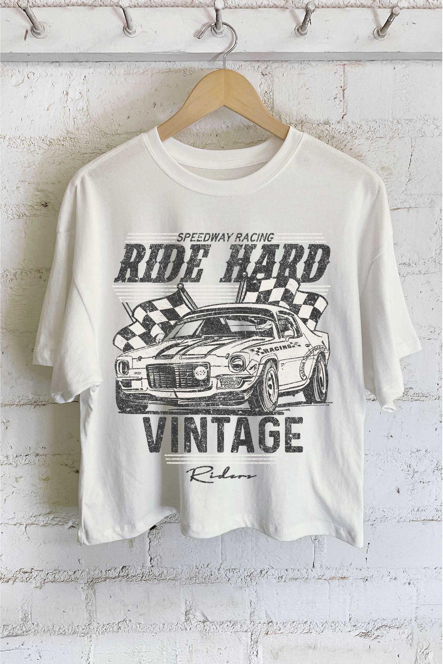 RIDE HARD LONG CROP TOP: STONE