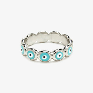 PURA VIDA RING BLUE EYEBALL
