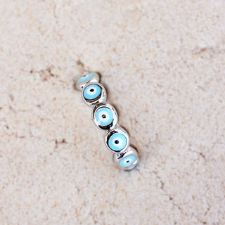 PURA VIDA RING BLUE EYEBALL