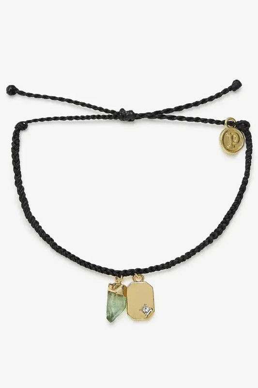 PURA VIDA BRACELET RAW EM. CHARM x