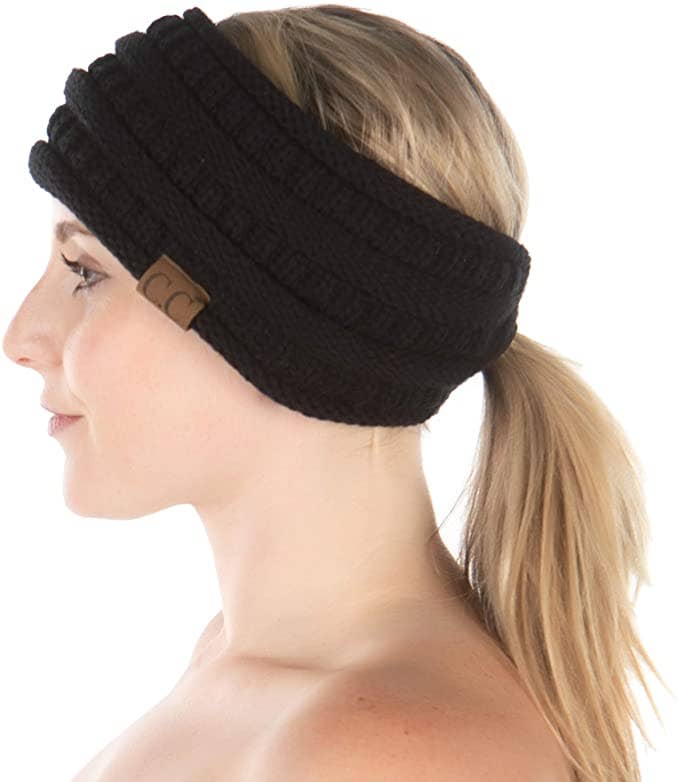 Ponytail Headwrap (Black)