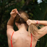 K'LANI "Love" Pink Hearts Hair Tie Bracelets