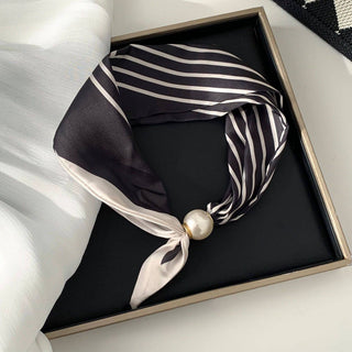 Pearl Magnetic Clasp Scarf: NO-2