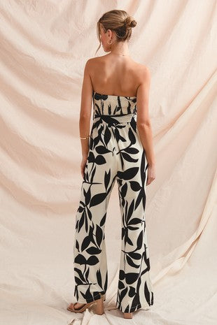 CHARLEIGH JUMPSUIT in CREAM/BLACK 8390