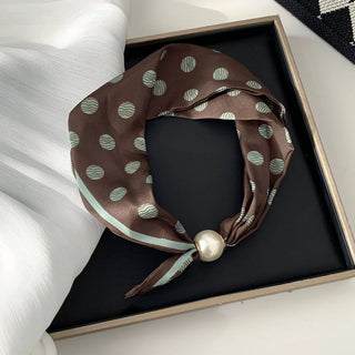 Pearl Magnetic Clasp Scarf: NO-2