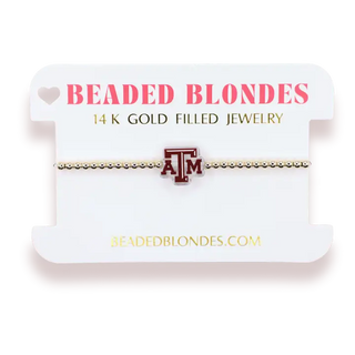 BEADED BLONDE COLLEGE JEWELRY