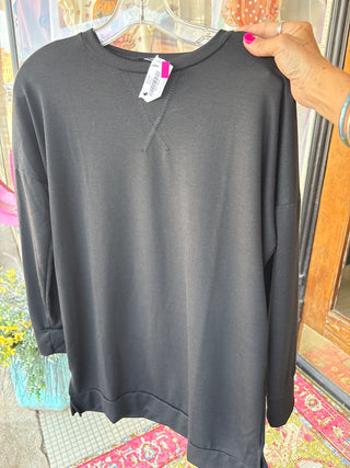 SALE * Heimish Black tunic top 1349 -Small