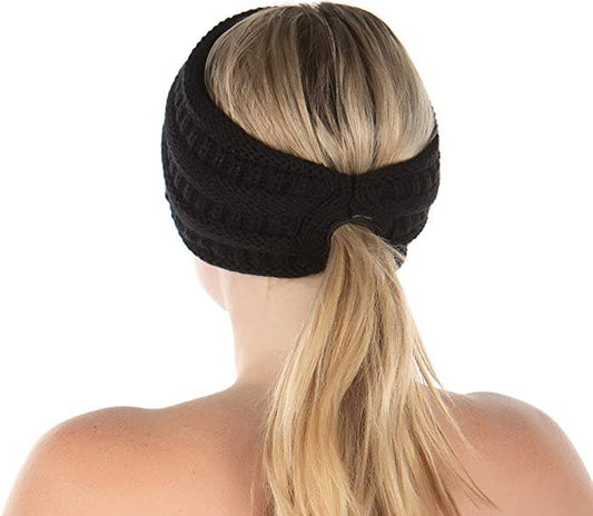 Ponytail Headwrap (Black)