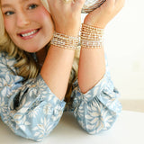 Haven Mixed Metal Fluted Bracelet: Standard 6.75 inch