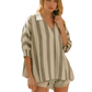 Black/Off white Striped Top