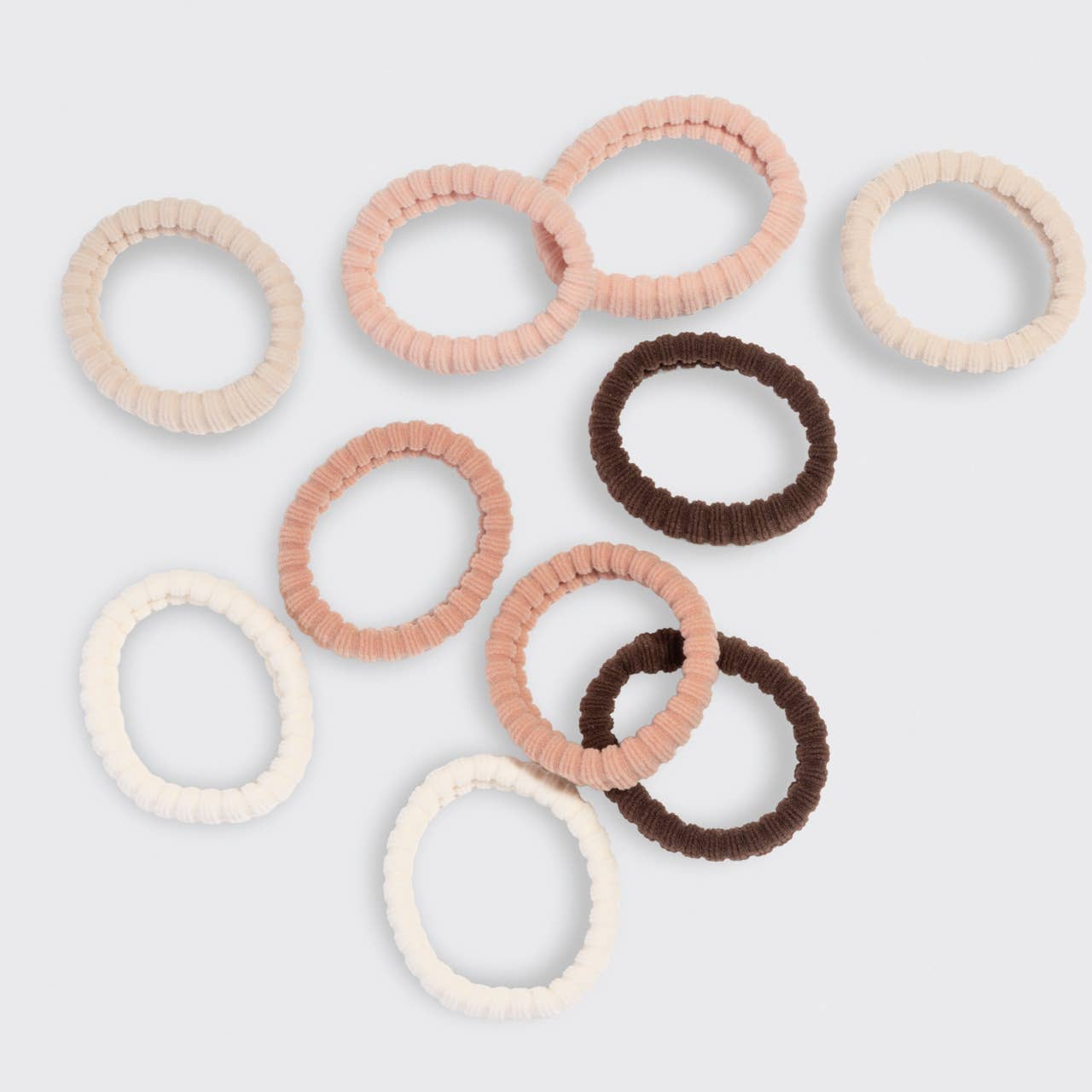 Hair Elastics 10pc - Blush