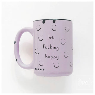 Be Fucking Happy | Ceramic Mug: Yellow
