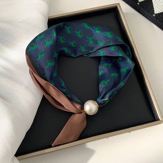 Pearl Magnetic Clasp Scarf: NO-2